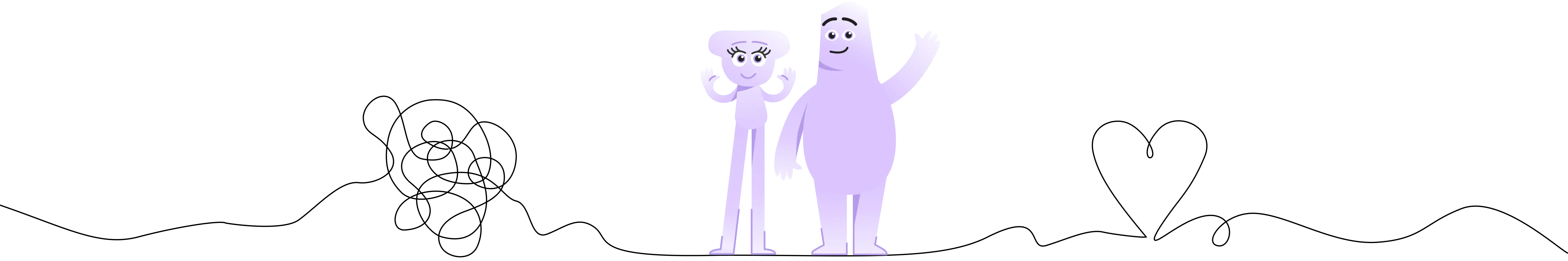 Illustrated character of an young happy couple